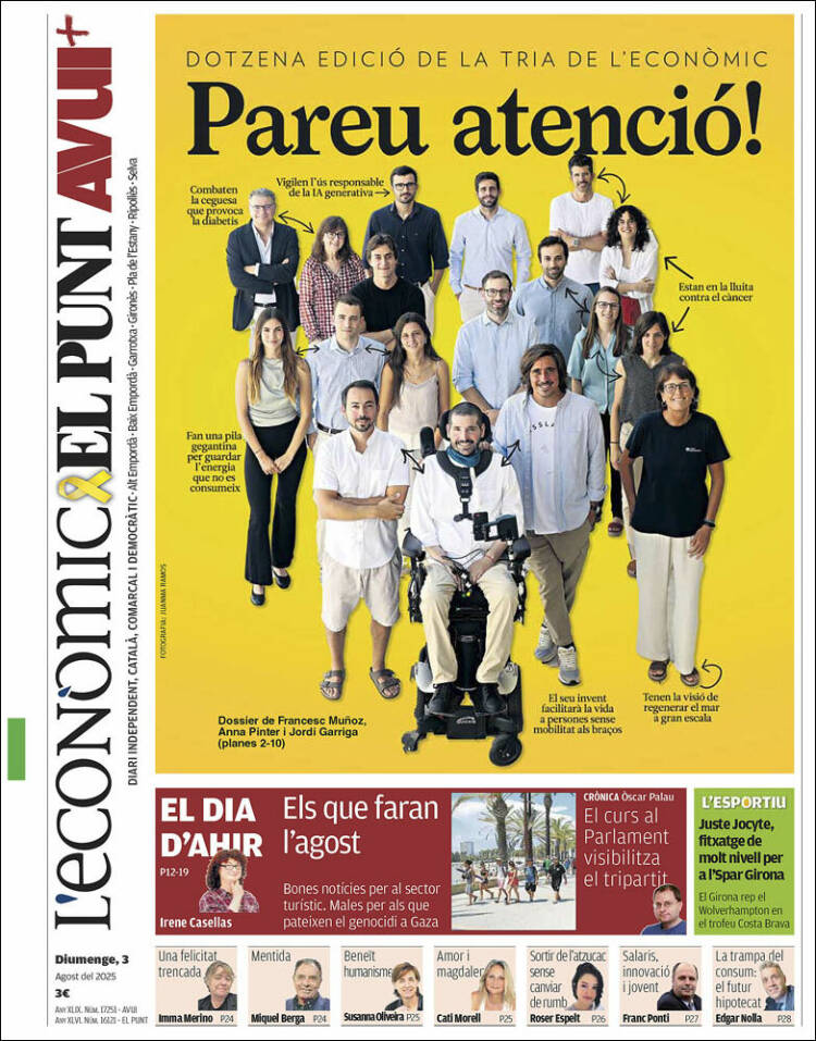 Portada de El Punt Avui - Girona (Spain)