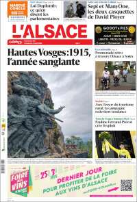 Portada de Journal L'Alsace (France)