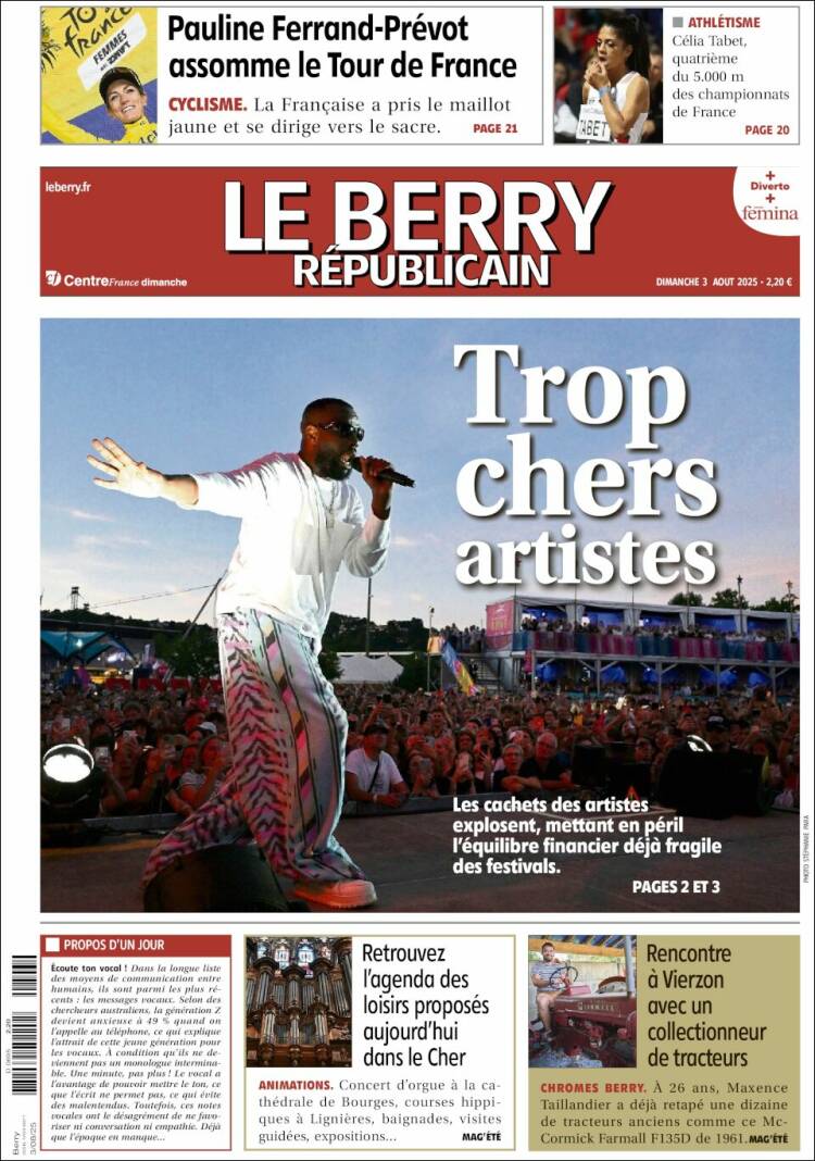 Portada de Berry Republicain (Francia)