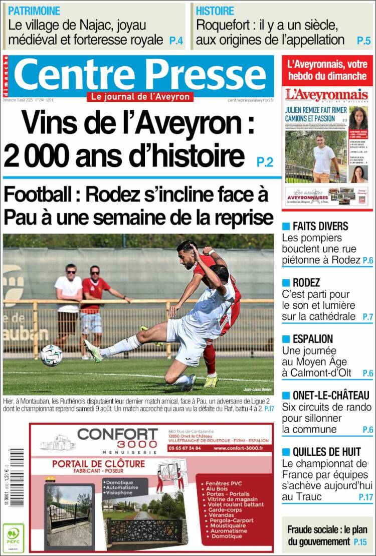 Portada de Centre Presse (France)