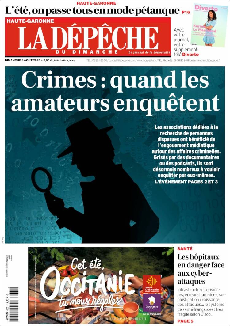 Portada de La Dépêche du Midi (France)