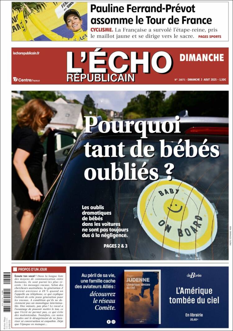 Portada de L'Echo Républicain (France)