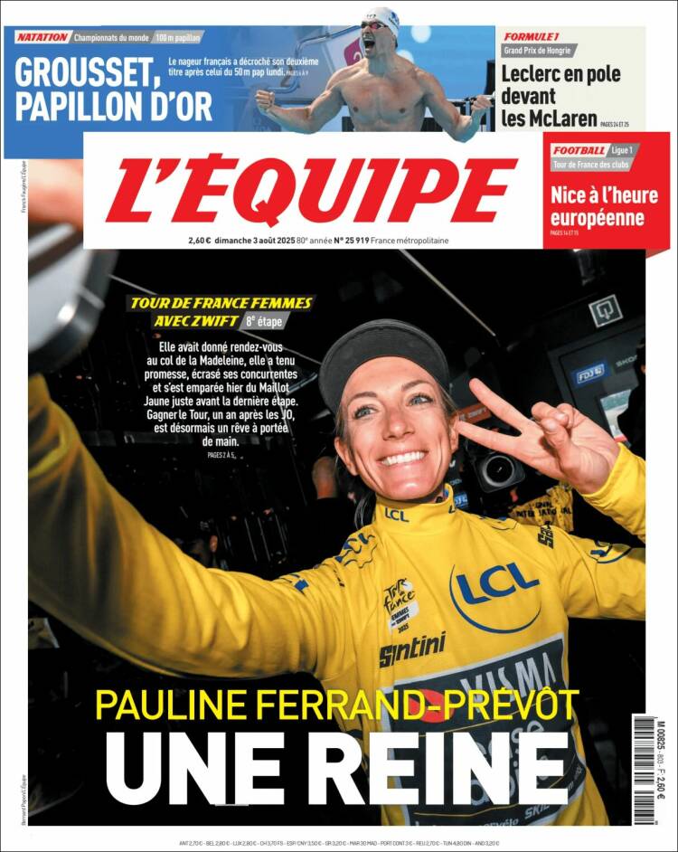 Portada de L'Equipe (France)