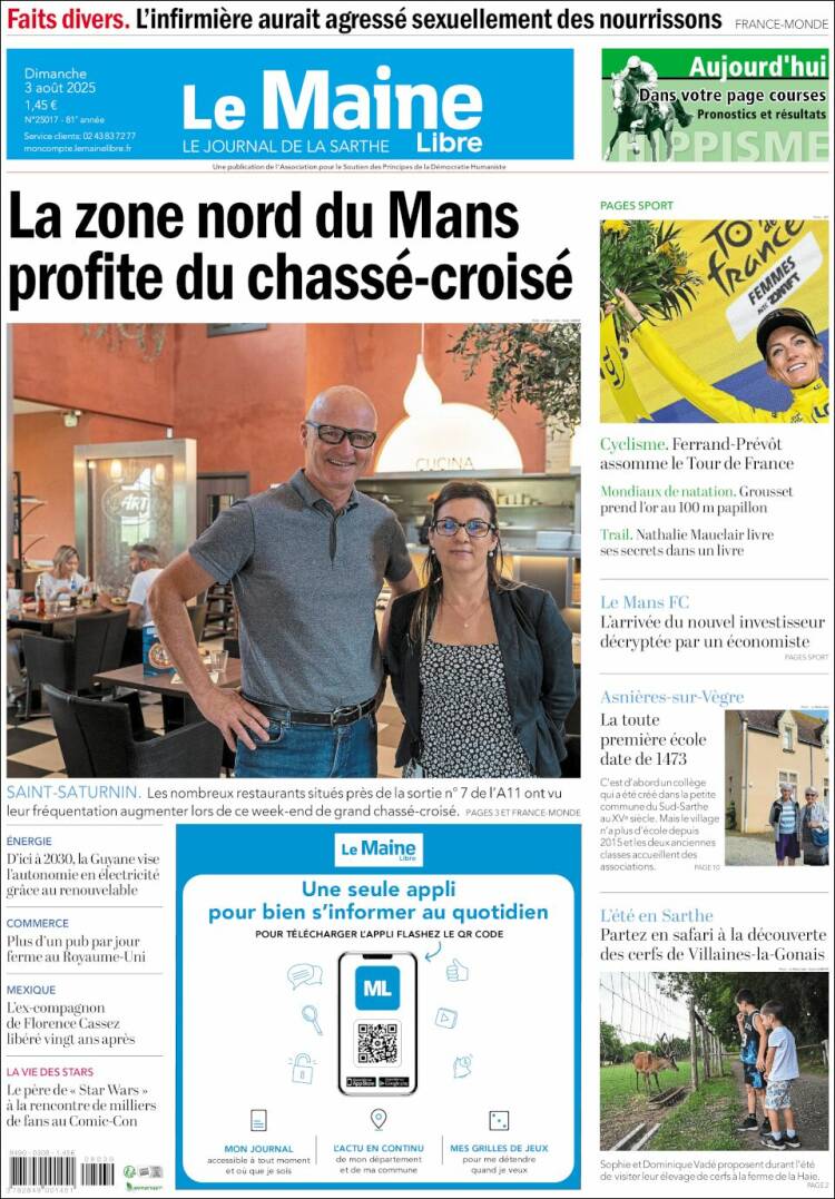 Portada de Le Maine Libre (France)