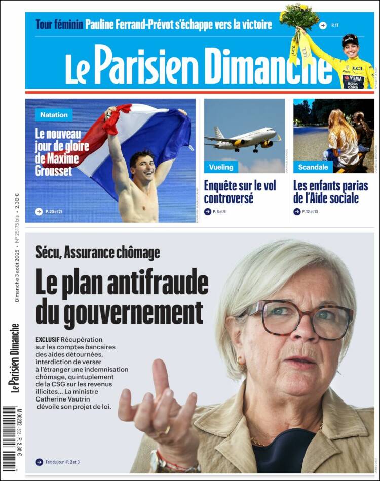 Portada de Le Parisien (France)