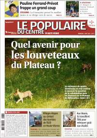 Portada de Le Populaire du Centre (France)
