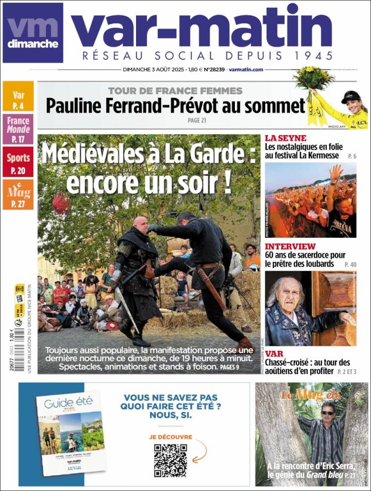 Portada de Var-Matin (France)