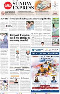 Portada de New Indian Express (India)