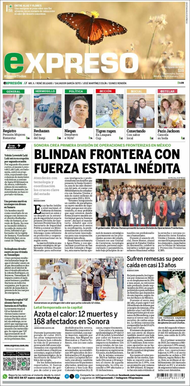 Portada de Expreso (México)