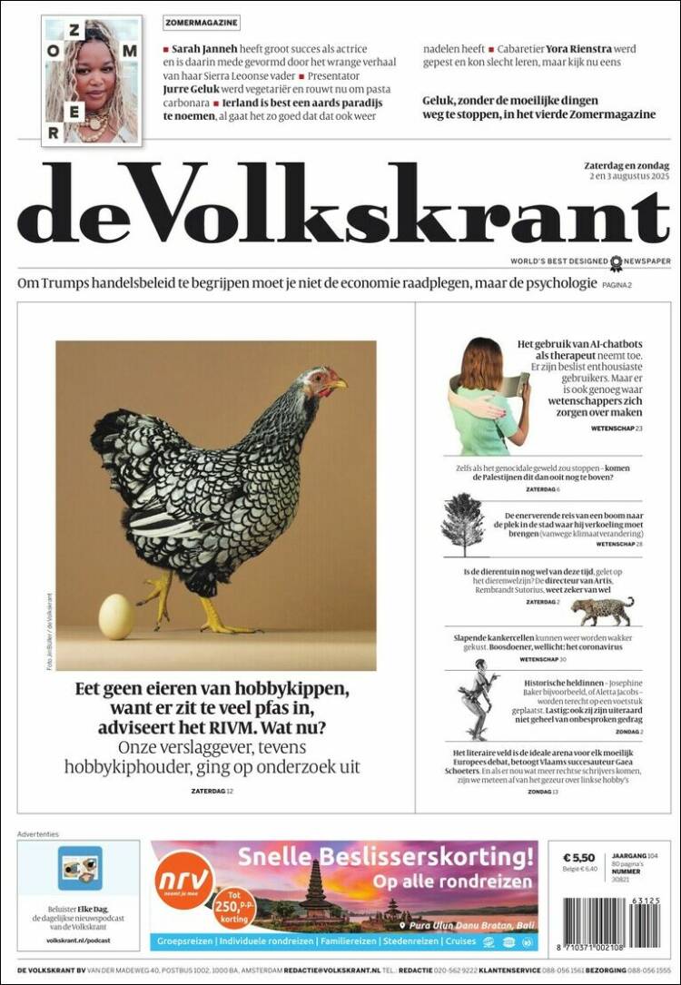 Portada de De Volkskrant (Netherlands)
