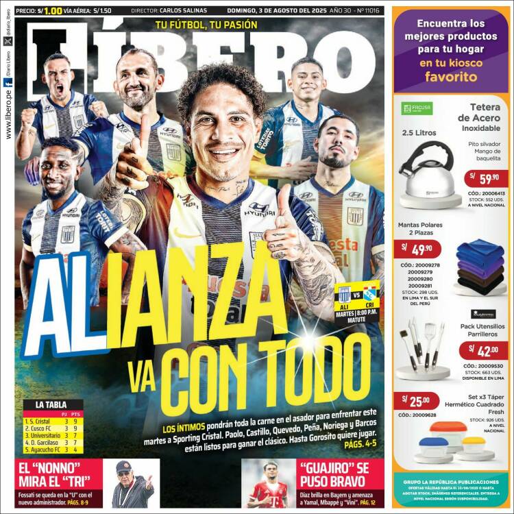 Portada de Líbero (Peru)