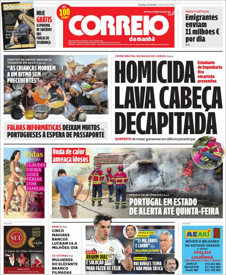 Portada de Correio da Manhã (Portugal)
