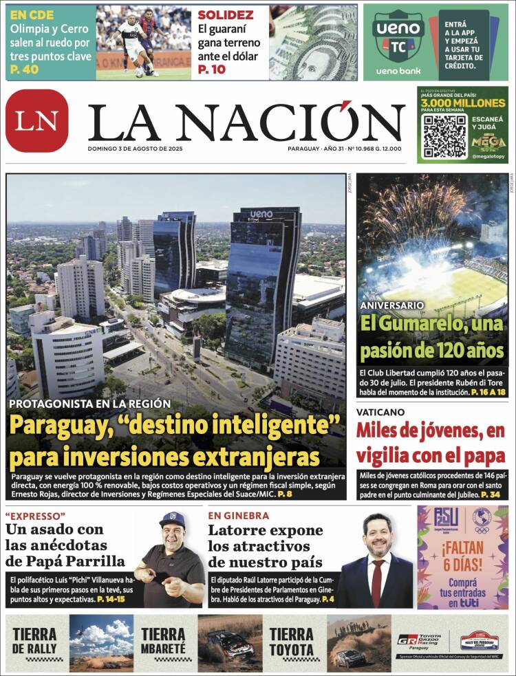 Portada de La Nación (Paraguay)