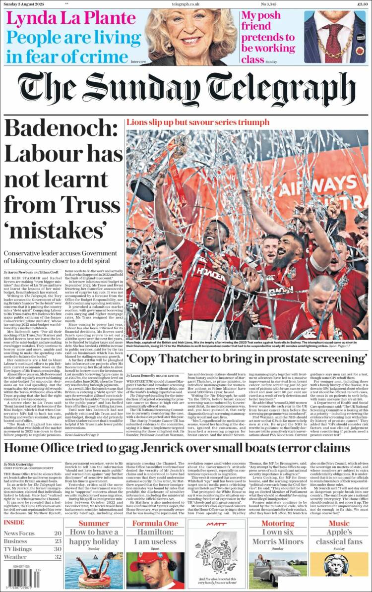 Portada de Daily Telegraph (United Kingdom)