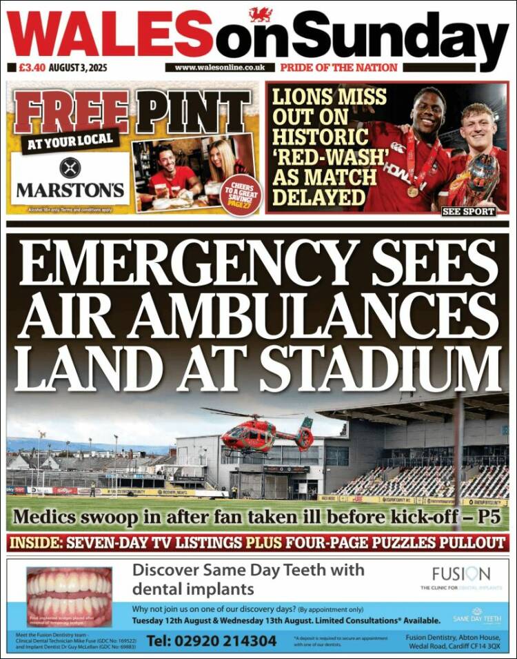 Portada de Western Mail (United Kingdom)