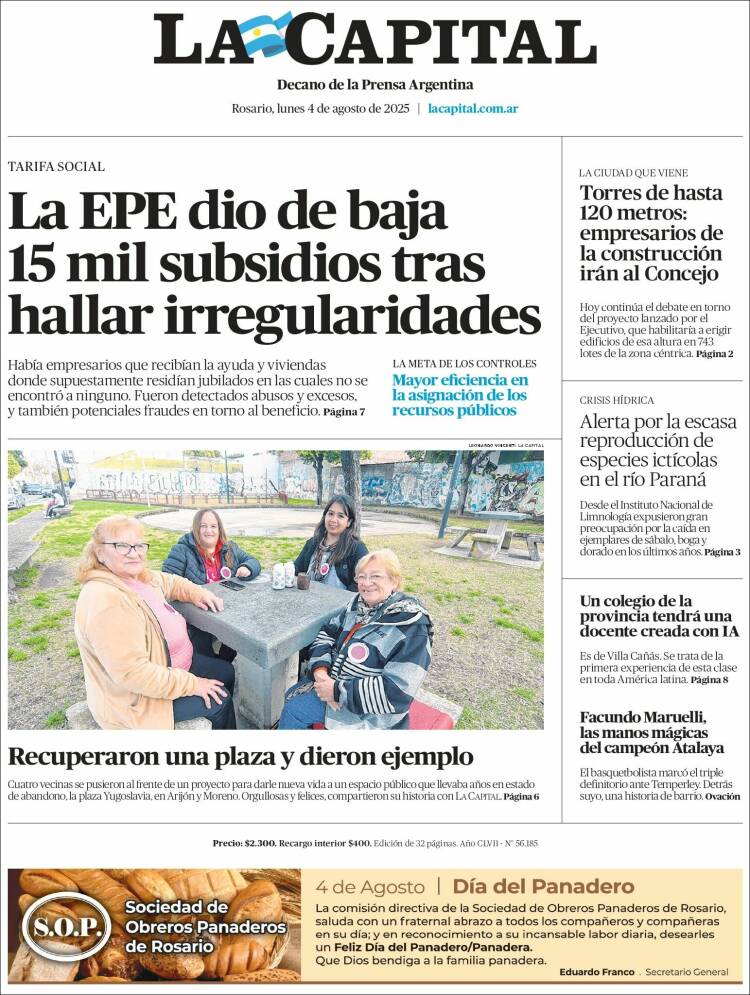 Portada de La Capital - Rosario (Argentina)