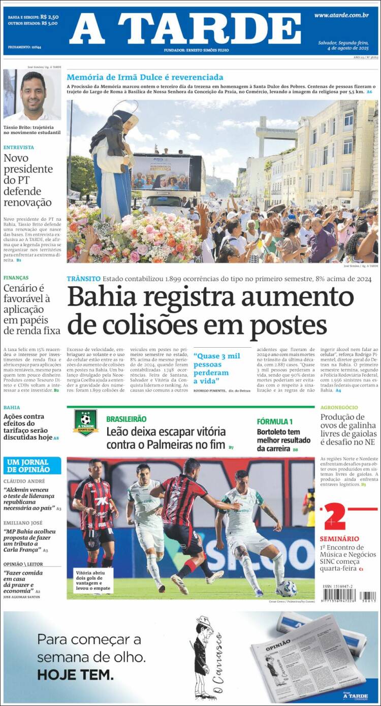 Portada de Diário A Tarde (Brasil)