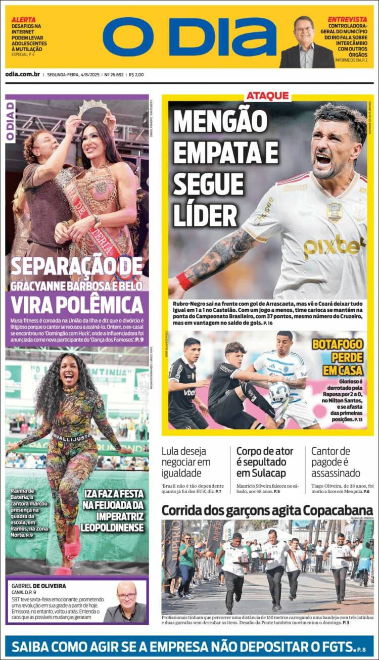 Portada de O Dia (Brasil)