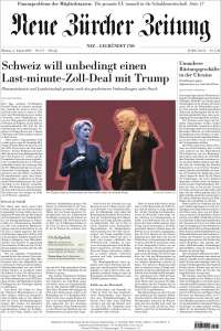 Portada de Neue Zürcher Zeitung (Suisse)