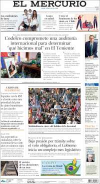 Portada de El Mercurio (Chili)