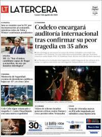 Portada de La Tercera (Chili)