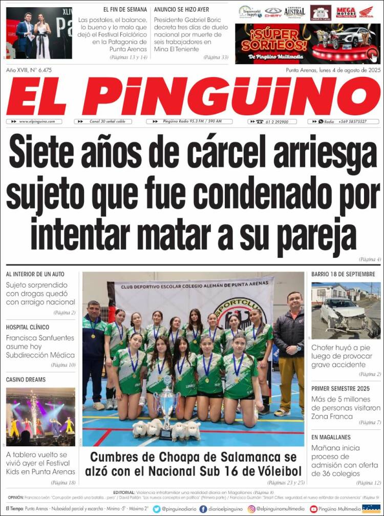 Portada de El Pingüino (Chile)