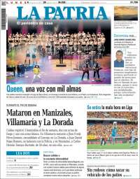 Portada de La Patria (Colombia)
