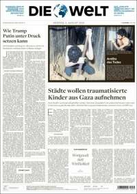 Portada de Die Welt (Germany)
