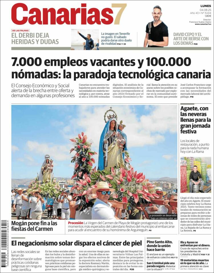 Portada de Canarias 7 (Espagne)