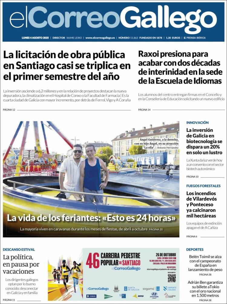 Portada de El Correo Gallego (Spain)