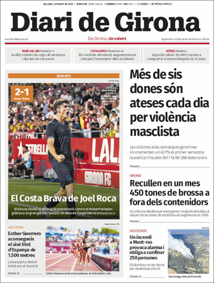Portada de Diari de Girona (Spain)