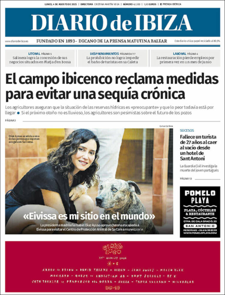 Portada de Diario de Ibiza (España)