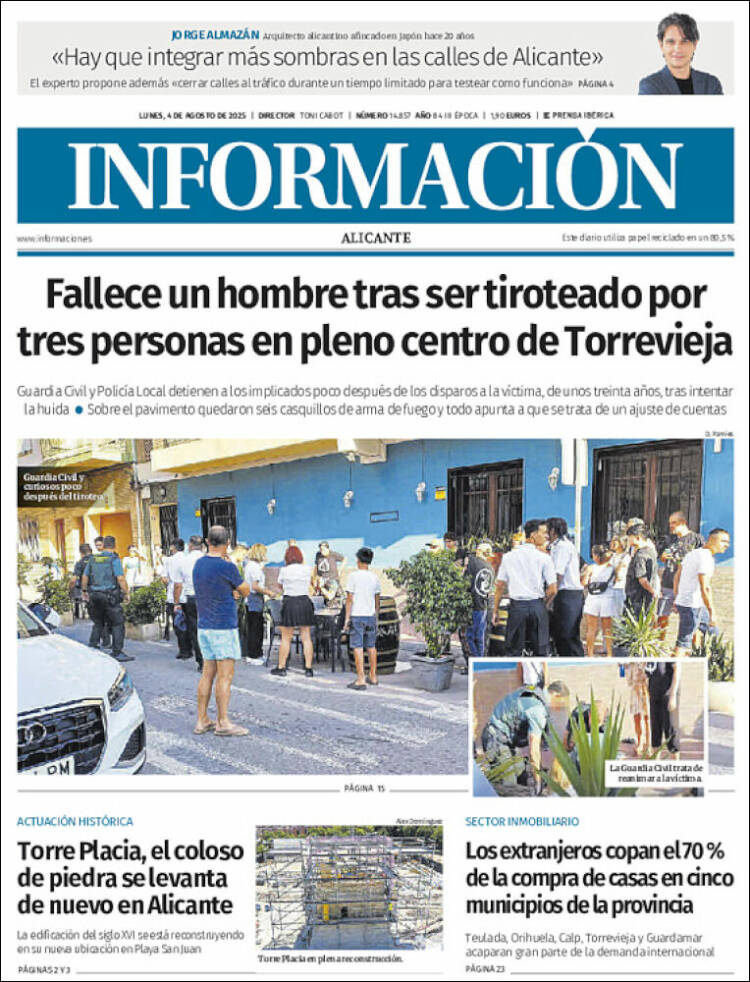 Portada de Diario Información (Spain)