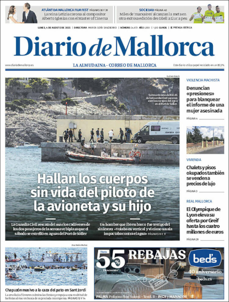 Portada de Diario de Mallorca (Spain)