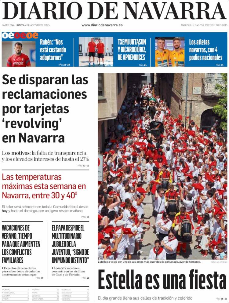 Portada de Diario de Navarra (Spain)