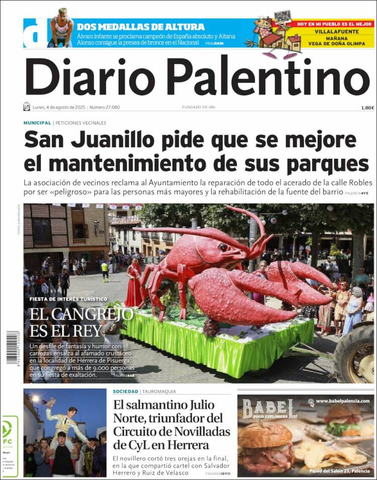 Portada de Diario Palentino (Espagne)