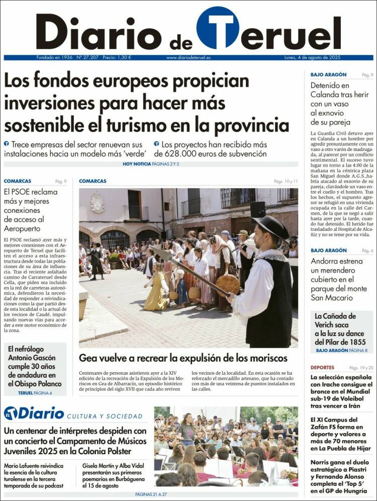 Portada de Diario de Teruel (España)