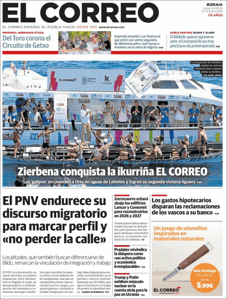 Portada de El Correo (Spain)