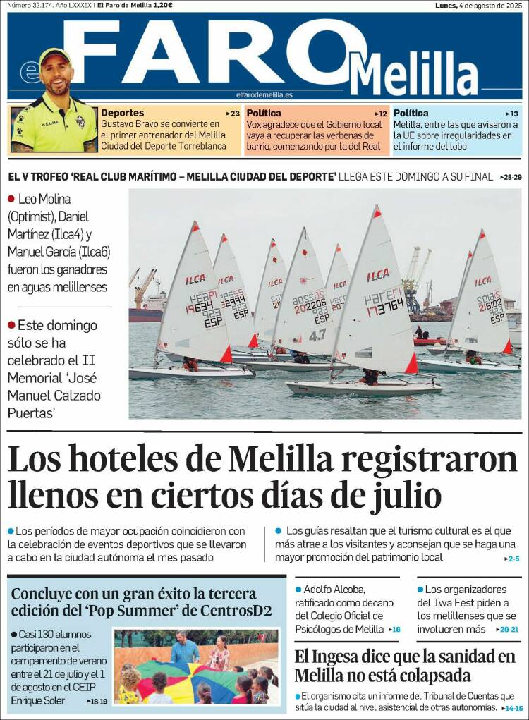Portada de El Faro de Melilla (España)