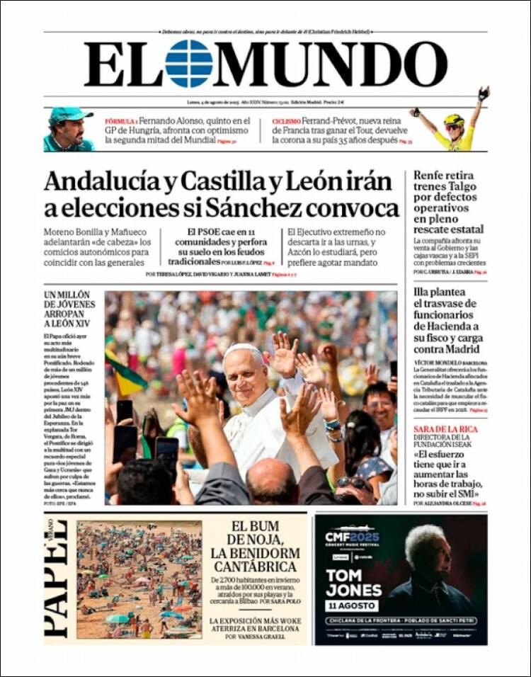 Portada de El Mundo (Spain)