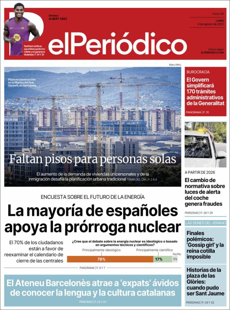 Portada de El Periódico (España)