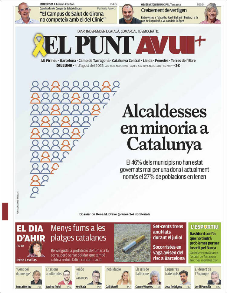 Portada de El Punt Avui (España)