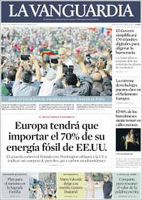 Portada de La Vanguardia (España)