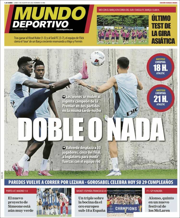 Portada de Mundo Deportivo Bizkaia (Spain)