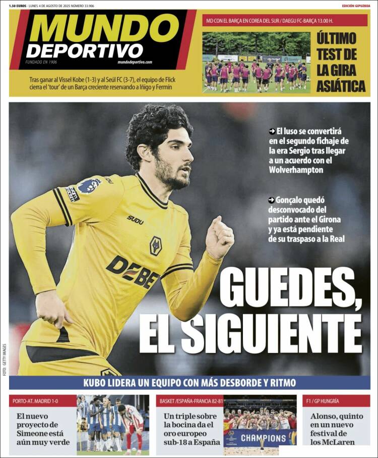 Portada de Mundo Deportivo Gipuzkoa (Spain)