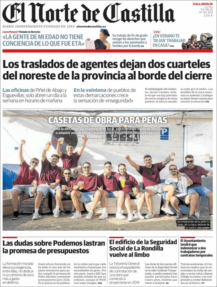 Portada de Norte de Castilla - Valladolid (Spain)