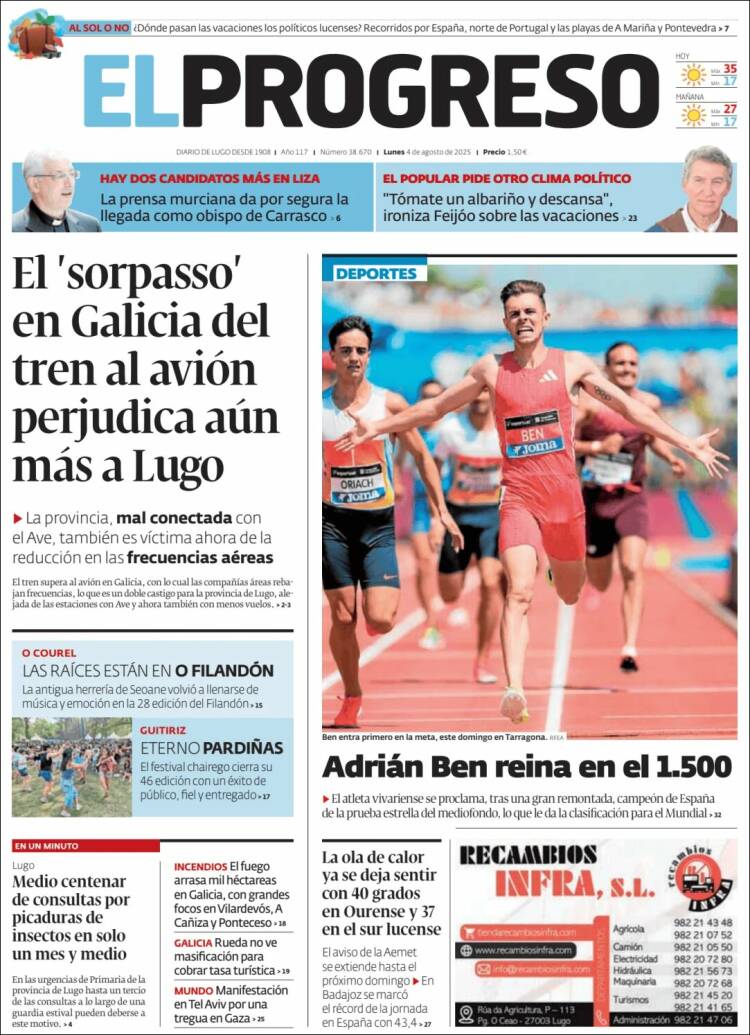 Portada de El Progreso (España)
