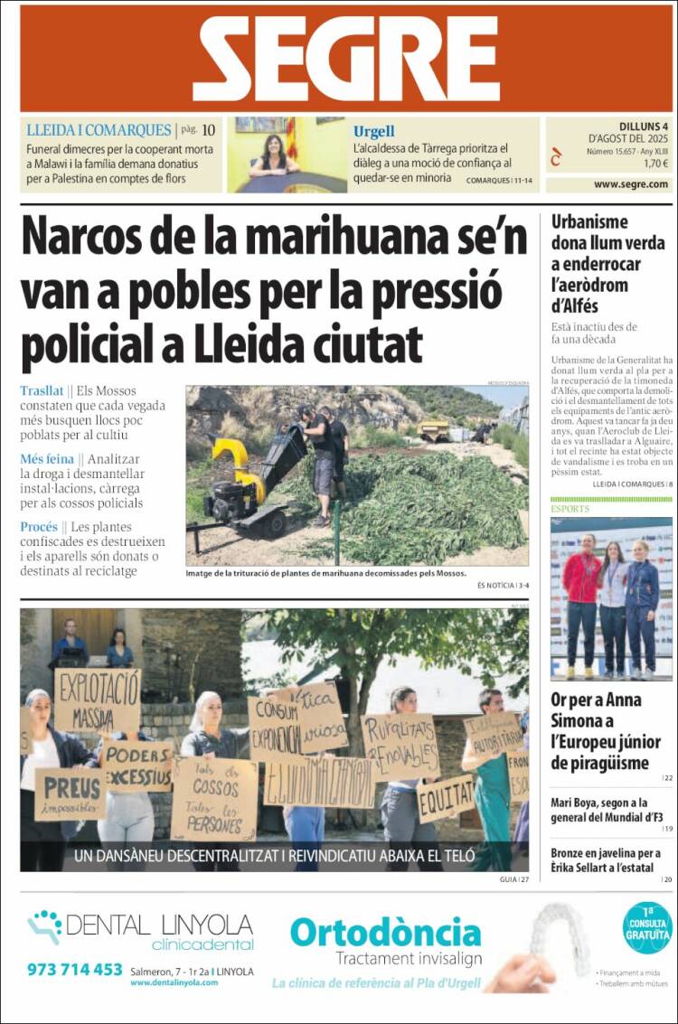 Portada de Segre (España)