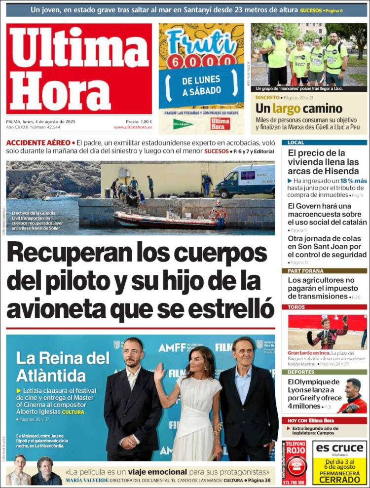 Portada de Última Hora (Spain)