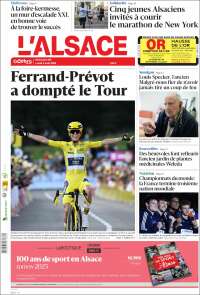 Portada de Journal L'Alsace (France)